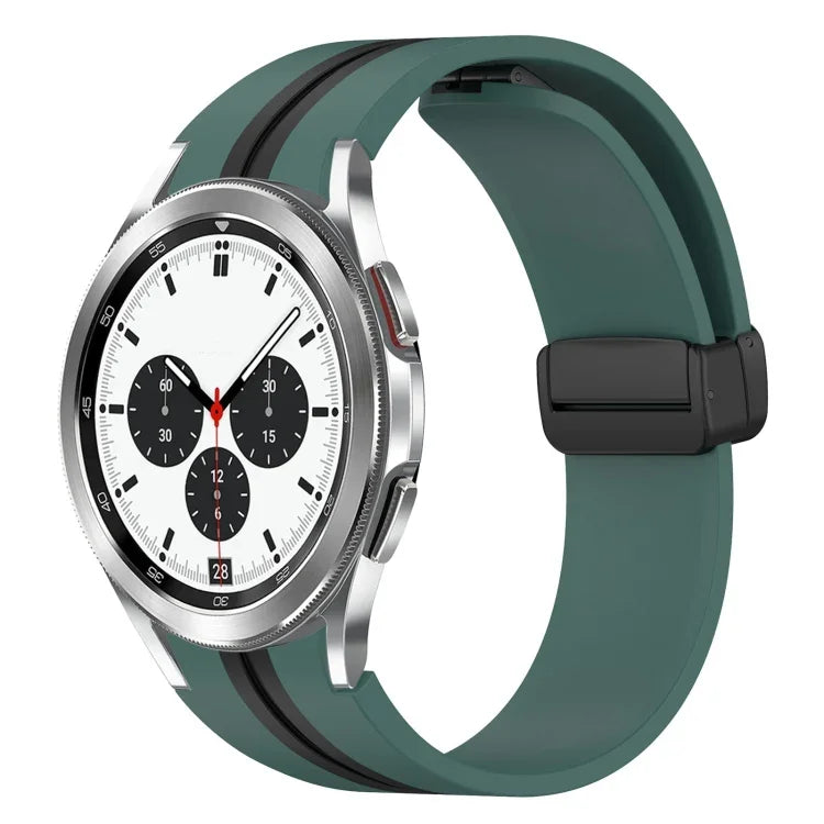 Dây đồng hồ silicone khóa nam châm gập, cho Samsung Galaxy Watch 4 Classic 46mm, cho Samsung Galaxy Watch 4 Classic 42mm