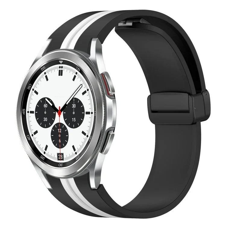 Dây đồng hồ silicone khóa nam châm gập, cho Samsung Galaxy Watch 4 Classic 46mm, cho Samsung Galaxy Watch 4 Classic 42mm