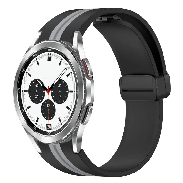 Dây đồng hồ silicone khóa nam châm gập, cho Samsung Galaxy Watch 4 Classic 46mm, cho Samsung Galaxy Watch 4 Classic 42mm