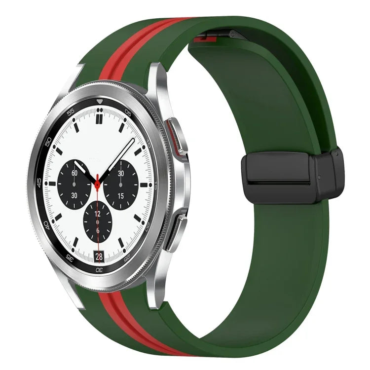 Dây đồng hồ silicone khóa nam châm gập, cho Samsung Galaxy Watch 4 Classic 46mm, cho Samsung Galaxy Watch 4 Classic 42mm