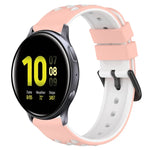 Dây đồng hồ silicone hai màu có lỗ thoáng 20mm, Dành cho Samsung Galaxy Watch Active2 44mm, Dành cho Samsung Galaxy Watch 42mm