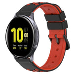 Dây đồng hồ silicone hai màu có lỗ thoáng 20mm, Dành cho Samsung Galaxy Watch Active2 44mm, Dành cho Samsung Galaxy Watch 42mm