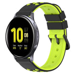 Dây đồng hồ silicone hai màu có lỗ thoáng 20mm, Dành cho Samsung Galaxy Watch Active2 44mm, Dành cho Samsung Galaxy Watch 42mm