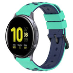 Dây đồng hồ silicone hai màu có lỗ thoáng 20mm, Dành cho Samsung Galaxy Watch Active2 44mm, Dành cho Samsung Galaxy Watch 42mm