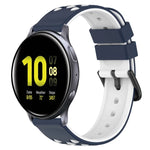 Dây đồng hồ silicone hai màu có lỗ thoáng 20mm, Dành cho Samsung Galaxy Watch Active2 44mm, Dành cho Samsung Galaxy Watch 42mm