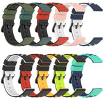 Dây đồng hồ silicone hai màu có lỗ thoáng 20mm, Dành cho Samsung Galaxy Watch Active2 44mm, Dành cho Samsung Galaxy Watch 42mm
