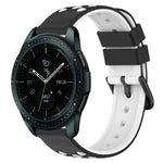Dây đồng hồ silicone hai màu có lỗ thoáng 20mm, Dành cho Samsung Galaxy Watch Active2 44mm, Dành cho Samsung Galaxy Watch 42mm