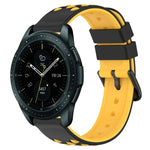 Dây đồng hồ silicone hai màu có lỗ thoáng 20mm, Dành cho Samsung Galaxy Watch Active2 44mm, Dành cho Samsung Galaxy Watch 42mm