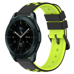 Dây đồng hồ silicone hai màu có lỗ thoáng 20mm, Dành cho Samsung Galaxy Watch Active2 44mm, Dành cho Samsung Galaxy Watch 42mm