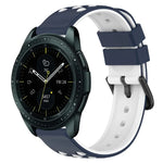 Dây đồng hồ silicone hai màu có lỗ thoáng 20mm, Dành cho Samsung Galaxy Watch Active2 44mm, Dành cho Samsung Galaxy Watch 42mm