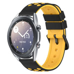 Dây đồng hồ silicone hai màu có lỗ thoáng 22mm, Dành cho Samsung Galaxy Watch3 45mm, Dành cho Samsung Galaxy Watch 46mm, Dành cho Samsung Gear S3 Classic, Dành cho Samsung Gear S3 Frontier