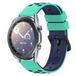 Dây đồng hồ silicone hai màu có lỗ thoáng 22mm, Dành cho Samsung Galaxy Watch3 45mm, Dành cho Samsung Galaxy Watch 46mm, Dành cho Samsung Gear S3 Classic, Dành cho Samsung Gear S3 Frontier