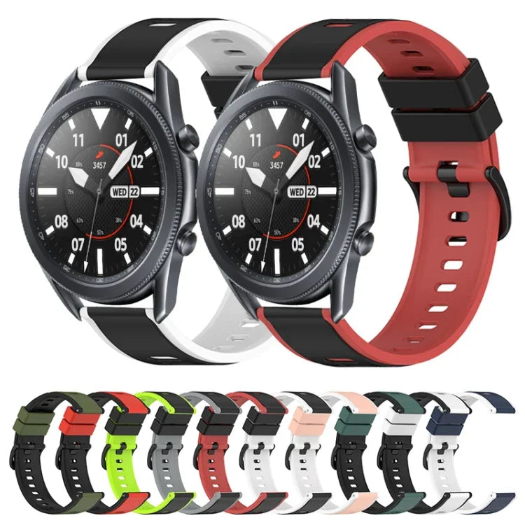 Dây đồng hồ silicone hai màu có lỗ thoáng 22mm, Dành cho Samsung Galaxy Watch3 45mm, Dành cho Samsung Galaxy Watch 46mm, Dành cho Samsung Gear S3 Classic, Dành cho Samsung Gear S3 Frontier