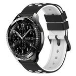 Dây đồng hồ silicone hai màu có lỗ thoáng 22mm, Dành cho Samsung Galaxy Watch3 45mm, Dành cho Samsung Galaxy Watch 46mm, Dành cho Samsung Gear S3 Classic, Dành cho Samsung Gear S3 Frontier