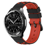 Dây đồng hồ silicone hai màu có lỗ thoáng 22mm, Dành cho Samsung Galaxy Watch3 45mm, Dành cho Samsung Galaxy Watch 46mm, Dành cho Samsung Gear S3 Classic, Dành cho Samsung Gear S3 Frontier