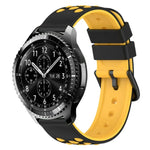 Dây đồng hồ silicone hai màu có lỗ thoáng 22mm, Dành cho Samsung Galaxy Watch3 45mm, Dành cho Samsung Galaxy Watch 46mm, Dành cho Samsung Gear S3 Classic, Dành cho Samsung Gear S3 Frontier