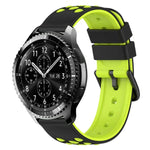 Dây đồng hồ silicone hai màu có lỗ thoáng 22mm, Dành cho Samsung Galaxy Watch3 45mm, Dành cho Samsung Galaxy Watch 46mm, Dành cho Samsung Gear S3 Classic, Dành cho Samsung Gear S3 Frontier