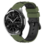 Dây đồng hồ silicone hai màu có lỗ thoáng 22mm, Dành cho Samsung Galaxy Watch3 45mm, Dành cho Samsung Galaxy Watch 46mm, Dành cho Samsung Gear S3 Classic, Dành cho Samsung Gear S3 Frontier