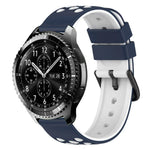 Dây đồng hồ silicone hai màu có lỗ thoáng 22mm, Dành cho Samsung Galaxy Watch3 45mm, Dành cho Samsung Galaxy Watch 46mm, Dành cho Samsung Gear S3 Classic, Dành cho Samsung Gear S3 Frontier
