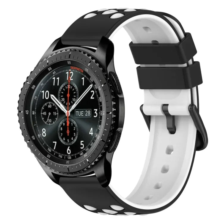 Dây đồng hồ silicone hai màu có lỗ thoáng 22mm, Dành cho Samsung Galaxy Watch3 45mm, Dành cho Samsung Galaxy Watch 46mm, Dành cho Samsung Gear S3 Classic, Dành cho Samsung Gear S3 Frontier