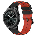 Dây đồng hồ silicone hai màu có lỗ thoáng 22mm, Dành cho Samsung Galaxy Watch3 45mm, Dành cho Samsung Galaxy Watch 46mm, Dành cho Samsung Gear S3 Classic, Dành cho Samsung Gear S3 Frontier