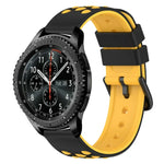 Dây đồng hồ silicone hai màu có lỗ thoáng 22mm, Dành cho Samsung Galaxy Watch3 45mm, Dành cho Samsung Galaxy Watch 46mm, Dành cho Samsung Gear S3 Classic, Dành cho Samsung Gear S3 Frontier