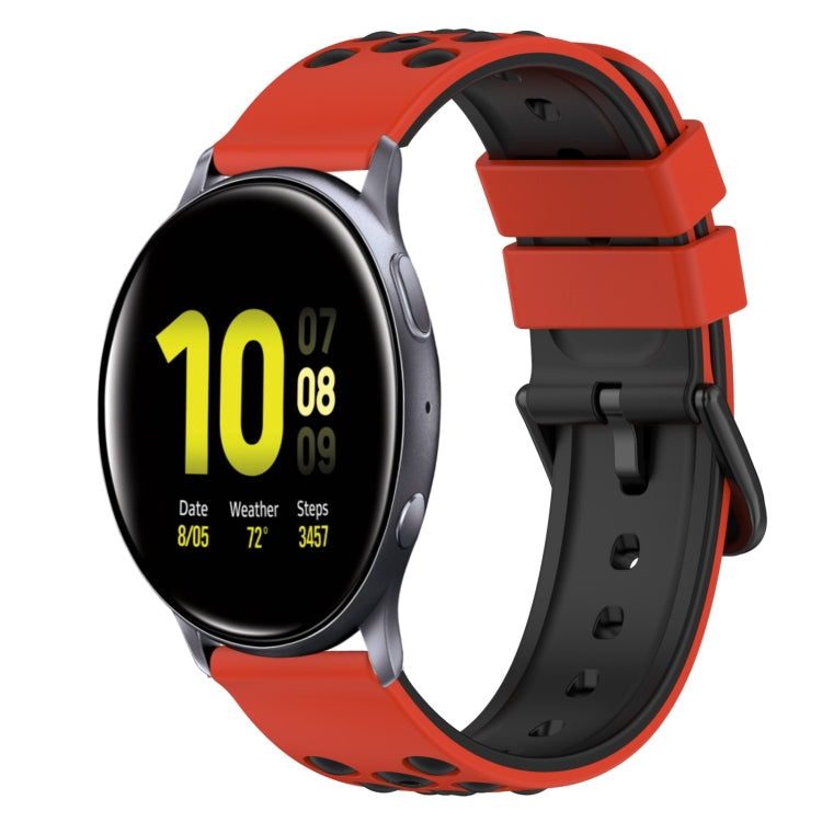 Dây đồng hồ silicone hai màu 22mm, dành cho Samsung Galaxy Watch Active2 44mm, dành cho Samsung Galaxy Watch 42mm