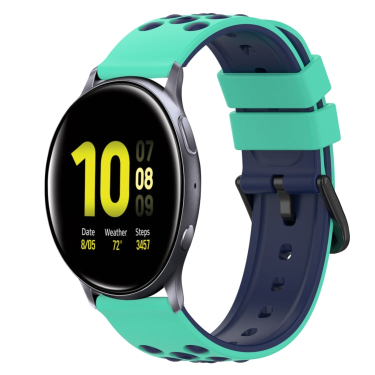 Dây đồng hồ silicone hai màu 22mm, dành cho Samsung Galaxy Watch Active2 44mm, dành cho Samsung Galaxy Watch 42mm