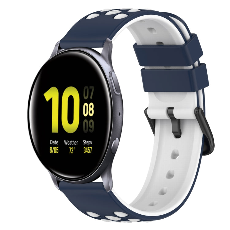 Dây đồng hồ silicone hai màu 22mm, dành cho Samsung Galaxy Watch Active2 44mm, dành cho Samsung Galaxy Watch 42mm