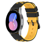 Dây đồng hồ silicone hai màu 22mm, dành cho Samsung Galaxy Watch Active2 44mm, dành cho Samsung Galaxy Watch 42mm