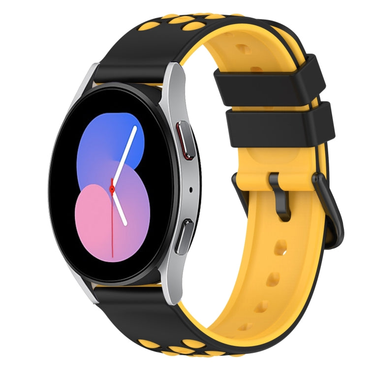 Dây đồng hồ silicone hai màu 22mm, dành cho Samsung Galaxy Watch Active2 44mm, dành cho Samsung Galaxy Watch 42mm