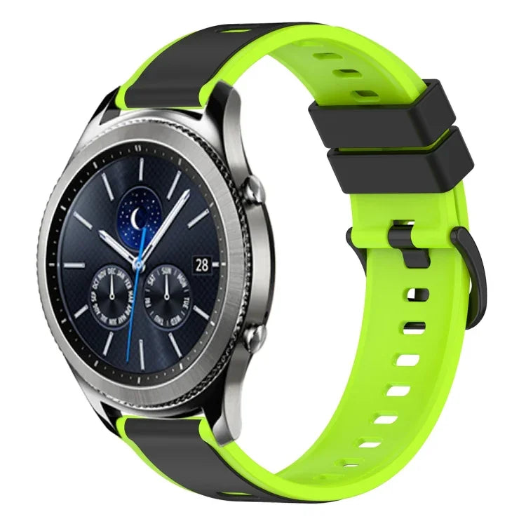 Dây Đồng Hồ Silicone Hai Màu 22mm, Cho Samsung Galaxy Watch3 45mm, Cho Samsung Galaxy Watch 46mm, Cho Samsung Gear S3 Classic, Cho Samsung Gear S3 Frontier