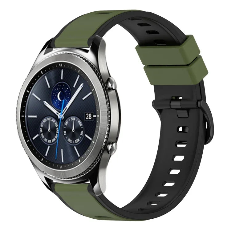 Dây Đồng Hồ Silicone Hai Màu 22mm, Cho Samsung Galaxy Watch3 45mm, Cho Samsung Galaxy Watch 46mm, Cho Samsung Gear S3 Classic, Cho Samsung Gear S3 Frontier
