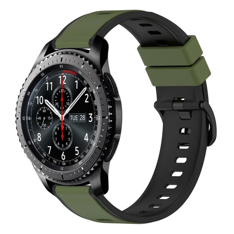 Dây Đồng Hồ Silicone Hai Màu 22mm, Cho Samsung Galaxy Watch3 45mm, Cho Samsung Galaxy Watch 46mm, Cho Samsung Gear S3 Classic, Cho Samsung Gear S3 Frontier