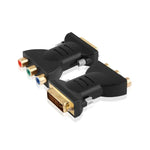 Bộ Chuyển Đổi Video Âm Thanh AV Thành Phần Mạ Vàng DVI-I 24+5 Đầu Đực sang 3 RCA Mạ Vàng