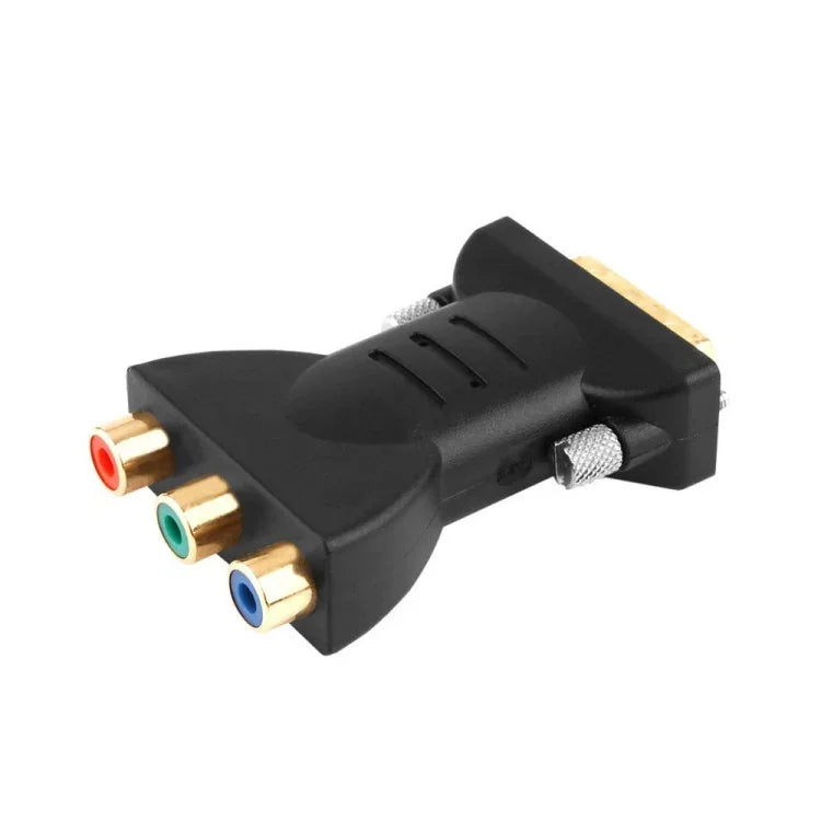 Bộ Chuyển Đổi Video Âm Thanh AV Thành Phần Mạ Vàng DVI-I 24+5 Đầu Đực sang 3 RCA Mạ Vàng