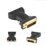 Bộ Chuyển Đổi Video Âm Thanh AV Thành Phần Mạ Vàng DVI-I 24+5 Đầu Đực sang 3 RCA Mạ Vàng
