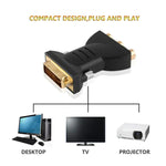 Bộ Chuyển Đổi Video Âm Thanh AV Thành Phần Mạ Vàng DVI-I 24+5 Đầu Đực sang 3 RCA Mạ Vàng