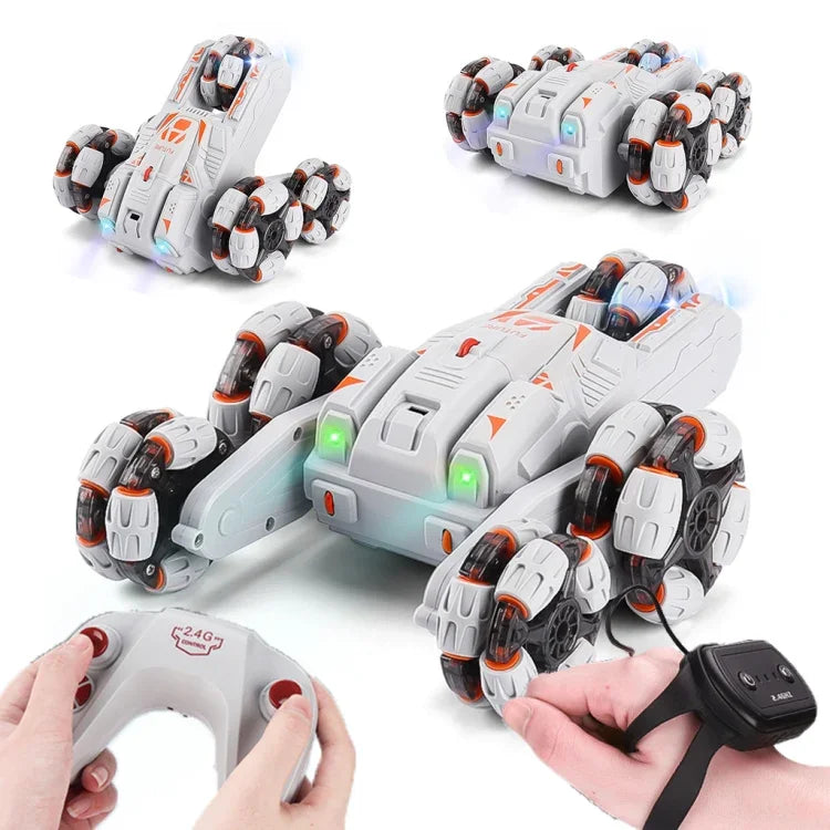 Xe điều khiển từ xa đa chức năng MoFun năm bánh với tay đòn xoay 360 độ 2.4G, điều khiển đơn, điều khiển đôi