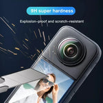 2 miếng dán bảo vệ cong HD trong suốt cho Insta360 X3 STARTRC, dành cho Insta360 X3