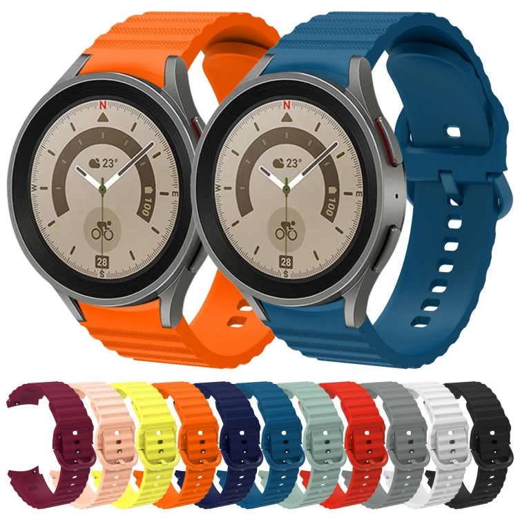 Dây đồng hồ silicone khóa màu trơn chấm sóng, dành cho Samsung Galaxy Watch 5 / 5 Pro, dành cho Samsung Galaxy Watch 4