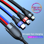 USB to Micro USB + USB-C / Type-C + 8 Pin Fast Charging Cable
