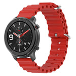 Ocean Style Solid Color Silicone Watch Band, For Amazfit GTR 4 22mm, For Amazfit GTS 4 Mini 20mm
