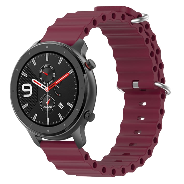 Ocean Style Solid Color Silicone Watch Band, For Amazfit GTR 4 22mm, For Amazfit GTS 4 Mini 20mm
