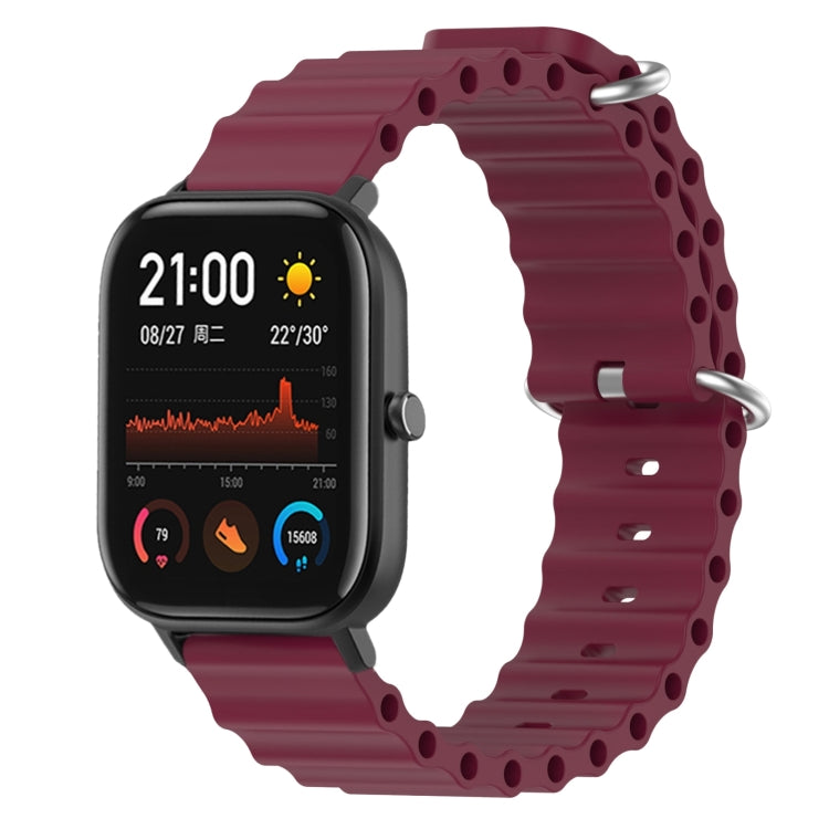 Ocean Style Solid Color Silicone Watch Band, For Amazfit GTR 4 22mm, For Amazfit GTS 4 Mini 20mm