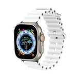 Dây đồng hồ silicone đầu kim loại Ocean, Dành cho Apple Watch Ultra 49mm / Series 8&7 45mm, Dành cho Apple Watch Series 8&7 41mm / SE 2&6&SE&5&4 40mm / 3&2&1 38mm