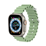 Dây đồng hồ silicone đầu kim loại Ocean, Dành cho Apple Watch Ultra 49mm / Series 8&7 45mm, Dành cho Apple Watch Series 8&7 41mm / SE 2&6&SE&5&4 40mm / 3&2&1 38mm