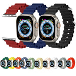 Dây đồng hồ silicone đầu kim loại Ocean, Dành cho Apple Watch Ultra 49mm / Series 8&7 45mm, Dành cho Apple Watch Series 8&7 41mm / SE 2&6&SE&5&4 40mm / 3&2&1 38mm