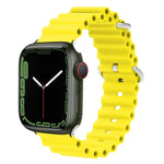 Dây đồng hồ silicone đầu kim loại Ocean, Dành cho Apple Watch Ultra 49mm / Series 8&7 45mm, Dành cho Apple Watch Series 8&7 41mm / SE 2&6&SE&5&4 40mm / 3&2&1 38mm