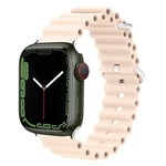 Dây đồng hồ silicone đầu kim loại Ocean, Dành cho Apple Watch Ultra 49mm / Series 8&7 45mm, Dành cho Apple Watch Series 8&7 41mm / SE 2&6&SE&5&4 40mm / 3&2&1 38mm